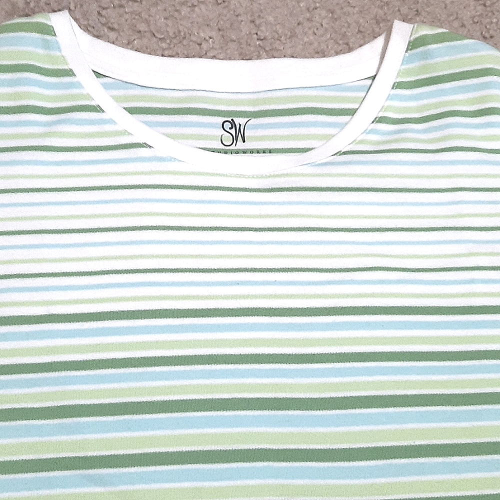 Pretty stripped cotton tee XL